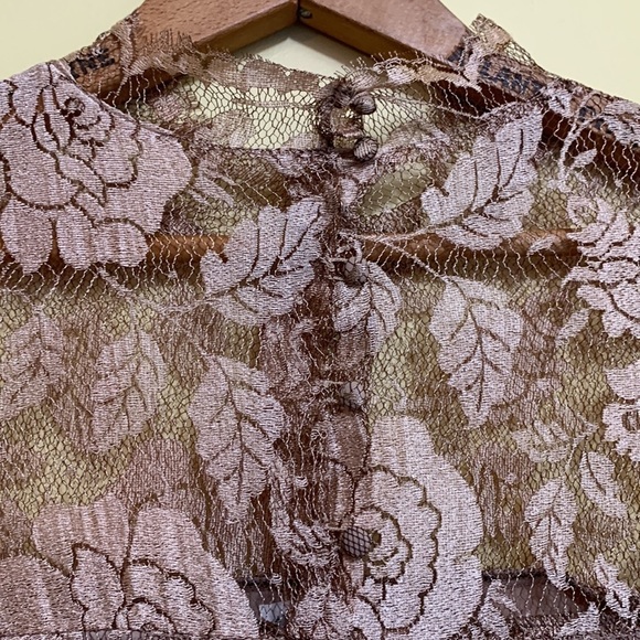 Rina DiMontella | Vintage Sequin French Lace 1920s Style Lace Tiered Dress 14 - Picture 8 of 17